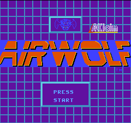 Airwolf title screen for Famicom